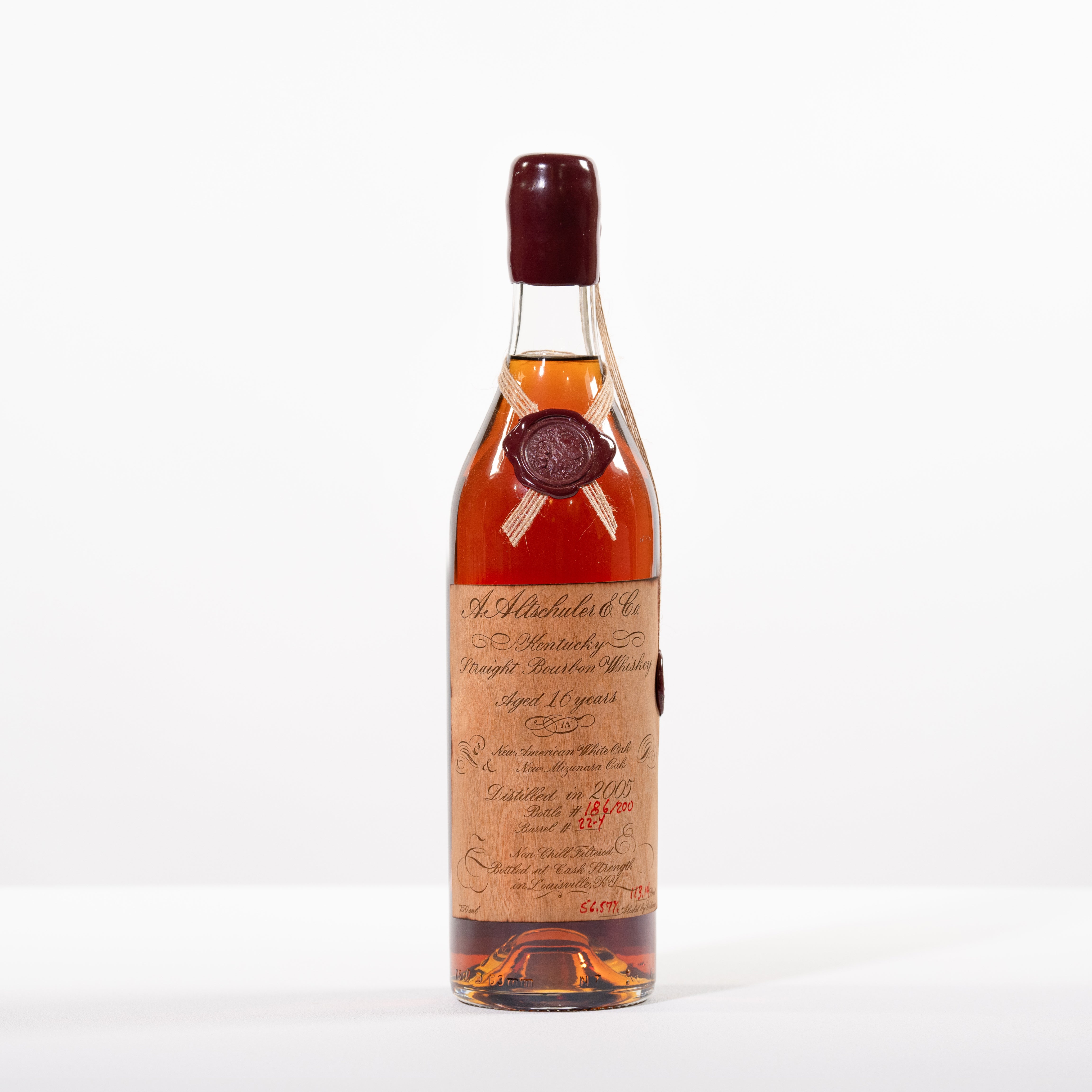 A. Altschuler and Co. 16 Year Bourbon Mizunara Oak 113.14 proof MAWLS – TDS  Distilling LLC